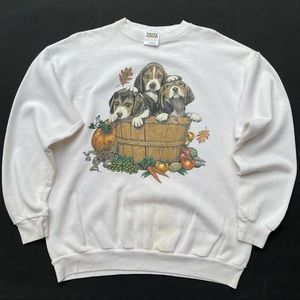 Vintage women’s puppy sweater sz large